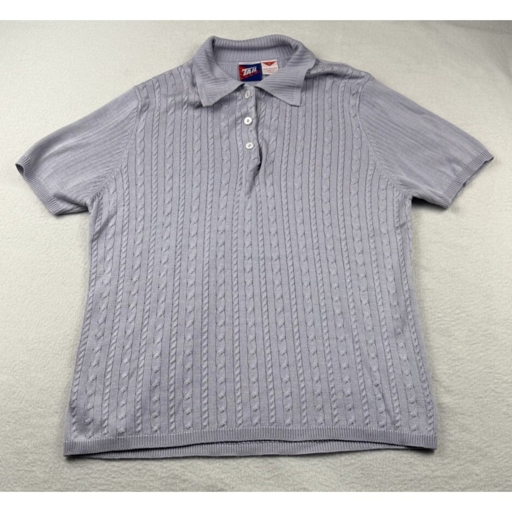 Tail Polo Sweater 100% Spun Silk Women's Size S Lilac